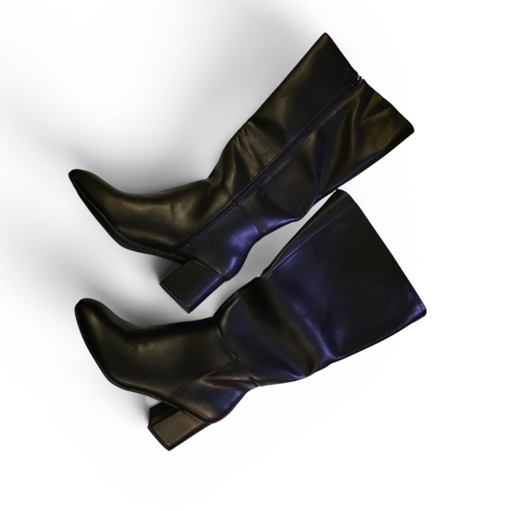 Sonoma Black Mid-Calf Block Heel Boots